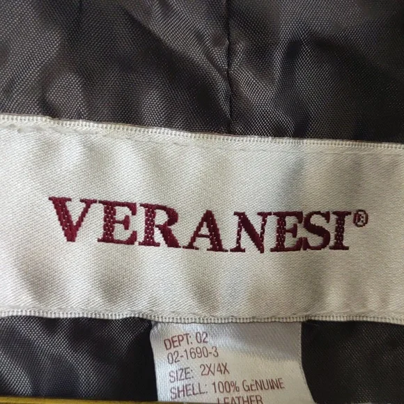 Veranesi Unisex Black Leather Poncho Jacket 2X - 4X - Picture 5 of 5